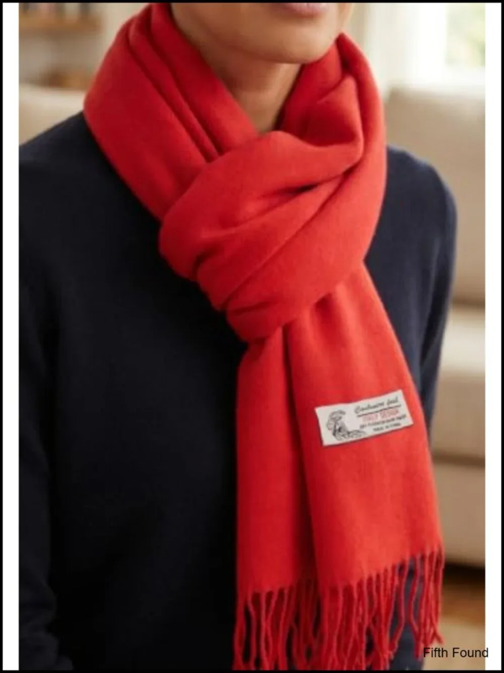 Unisex Solid Winter Scarf Cashmere Feel Soft Classic 72x12